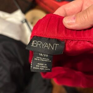 Lane Bryant Red Satin Pant